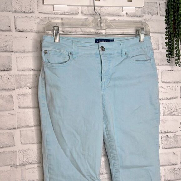 Bandolino Turquoise Jean Capri Pants Size 8P Petite - Picture 3 of 7